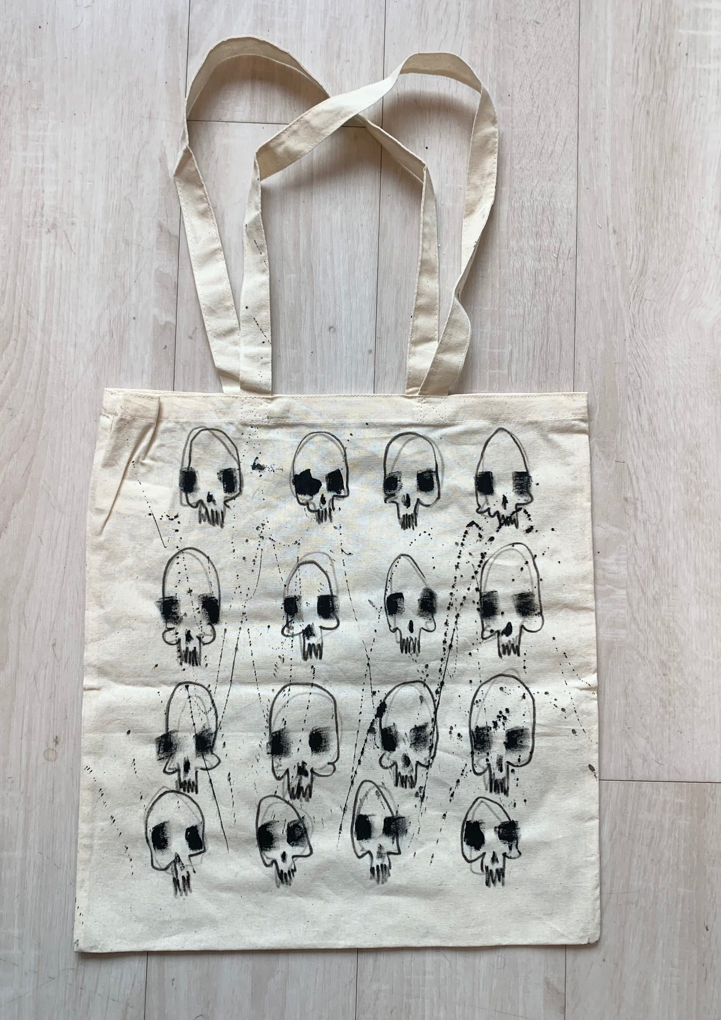 Expressive skulls tote bag ii 2-sided