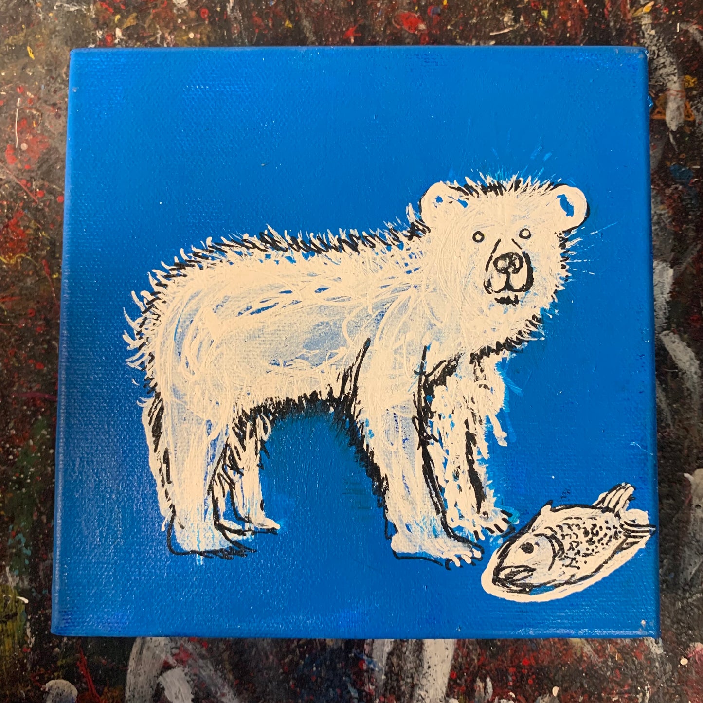 CHILL BEAR, THICK CANVAS