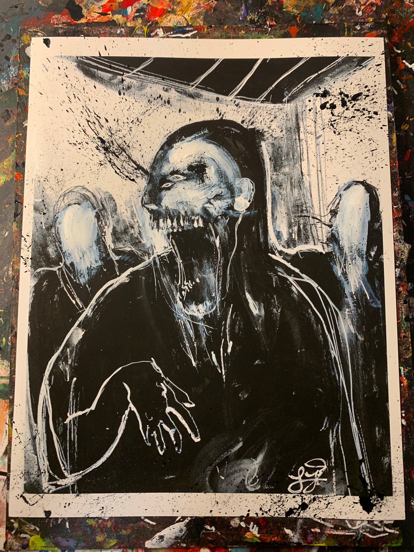People, embellished print
