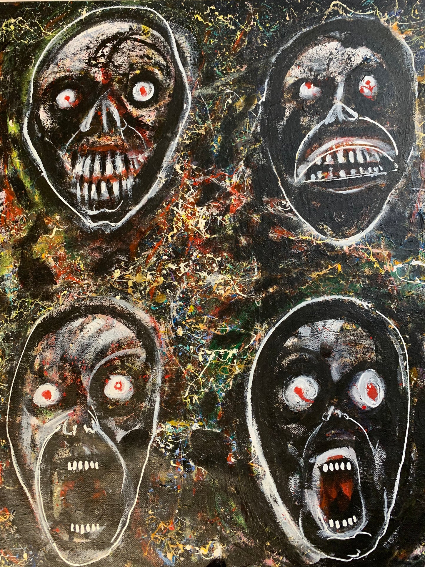 Expressive faces, canvas panel