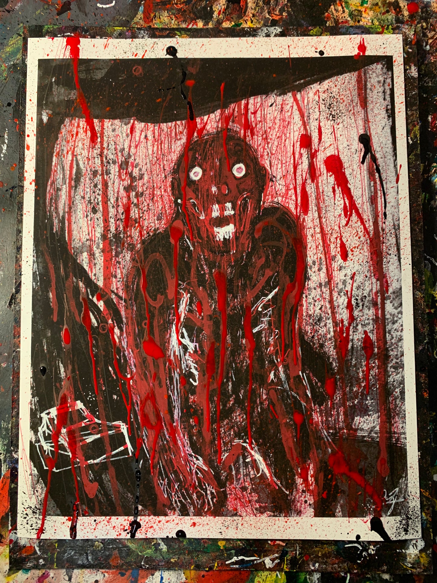 Red Room, embellished print