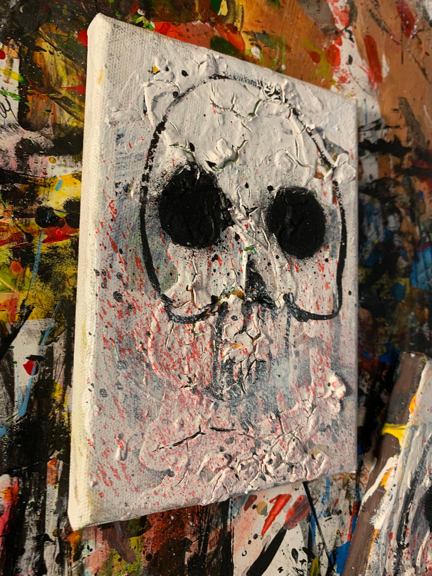 CRACKED SKULL MINI CANVAS