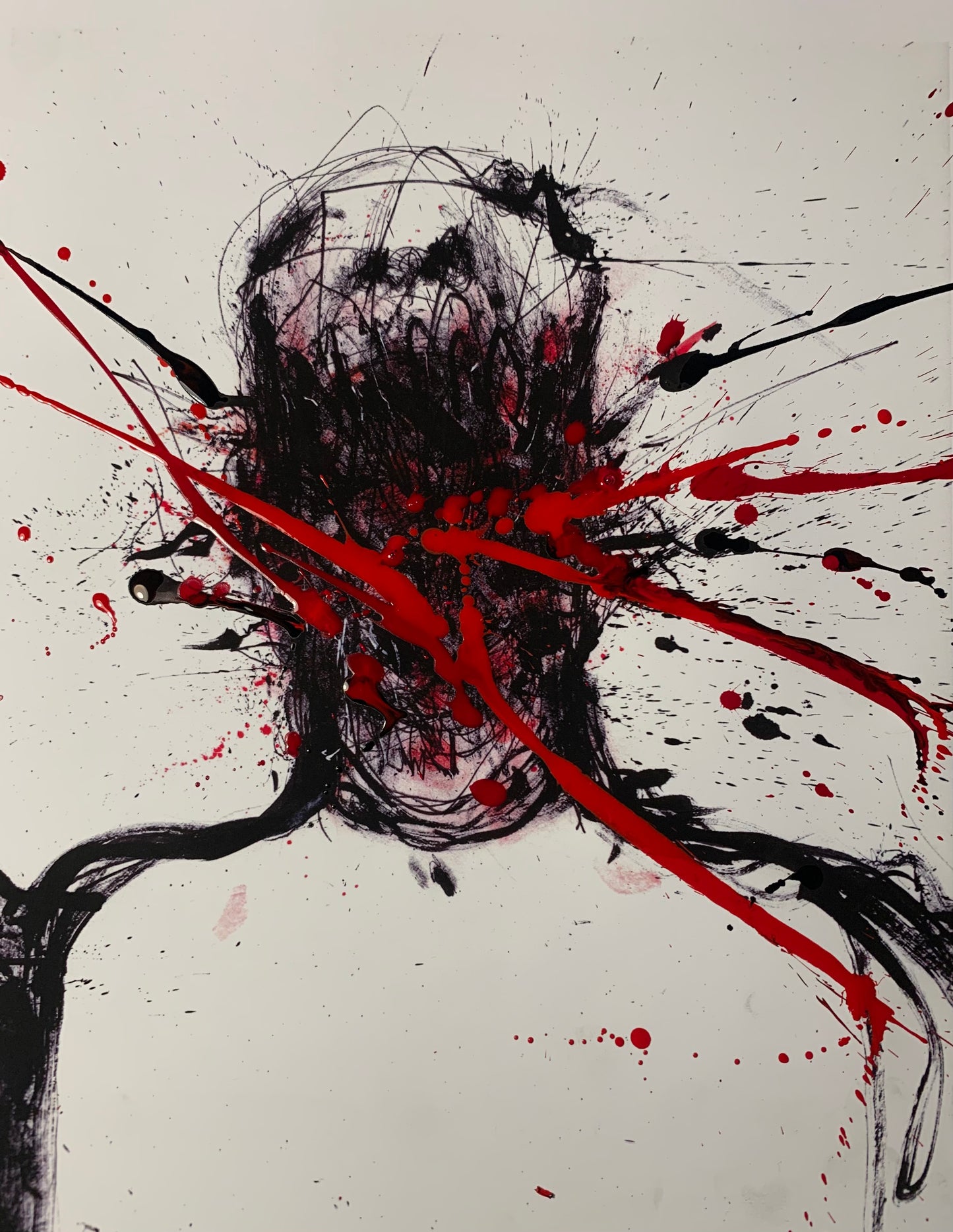 Vomit, embellished print