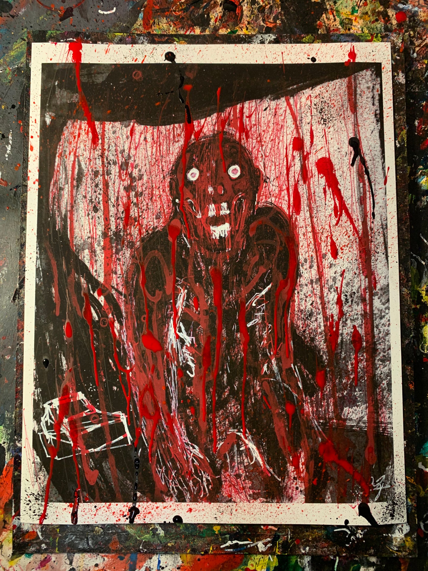 Red Room, embellished print