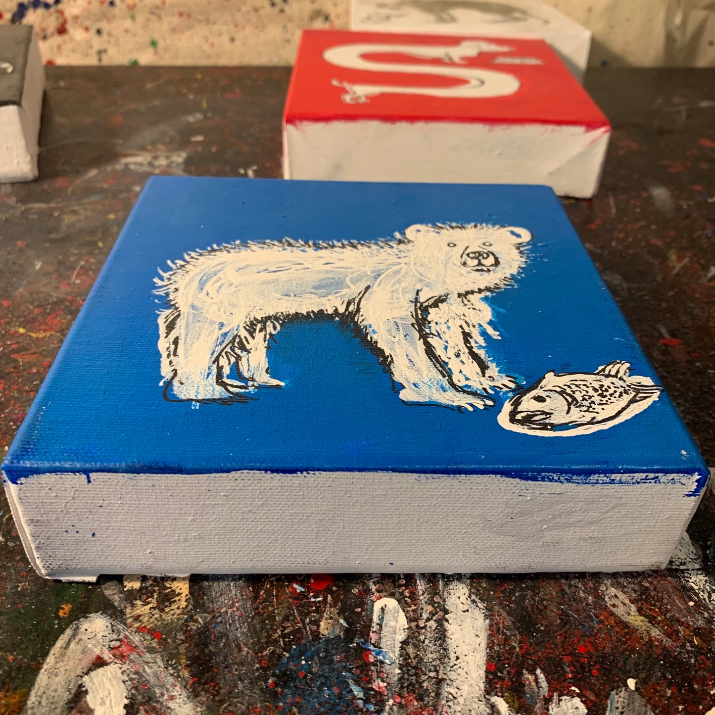 CHILL BEAR, THICK CANVAS