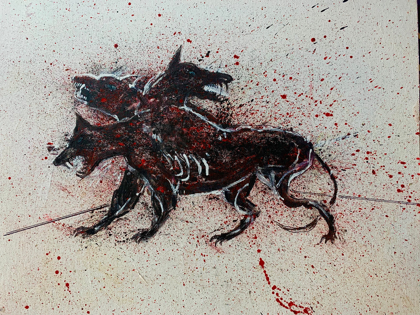 Cerebrus 14X11 canvas panel