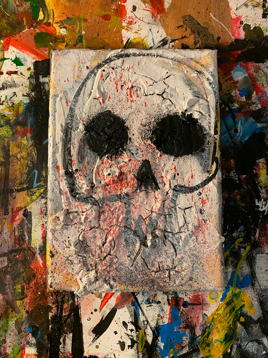 CRACKED SKULL MINI CANVAS