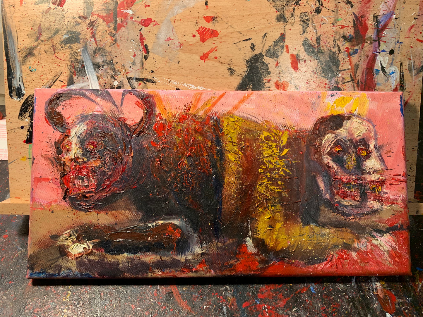 BULL/ BULLFIGHTER 12x8 CANVAS