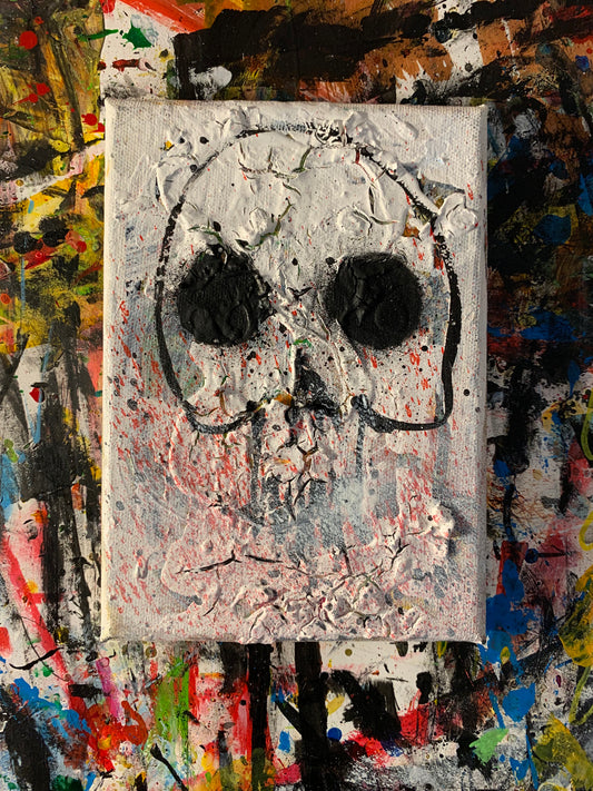 CRACKED SKULL MINI CANVAS