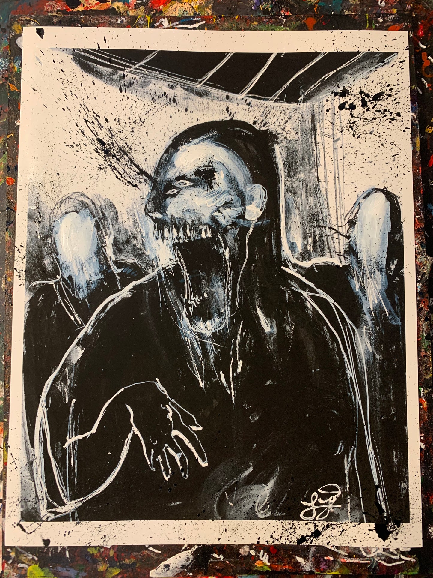 People, embellished print