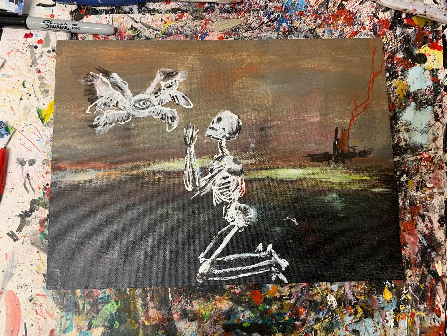 SEND ME A PRAYER, CANVAS PANEL