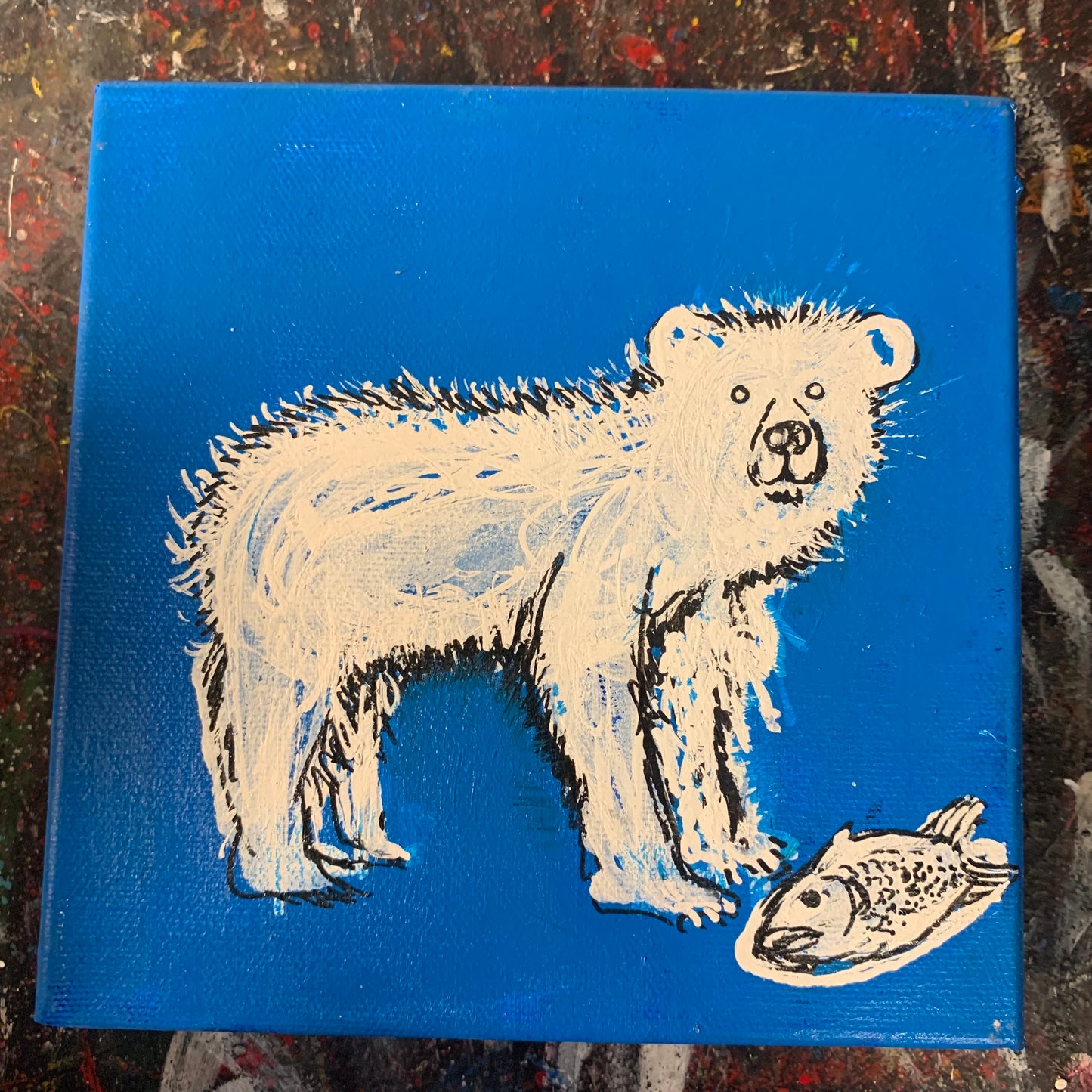 CHILL BEAR, THICK CANVAS