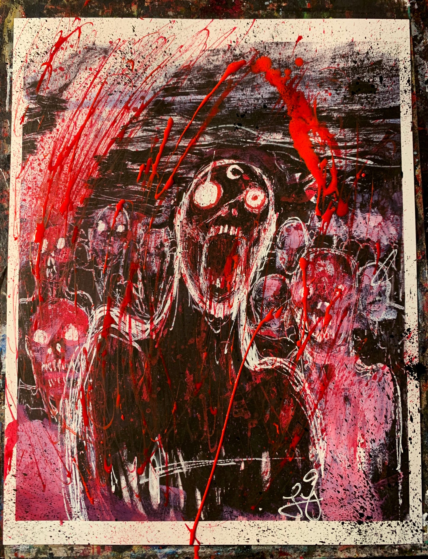 Half-moon, embellished print