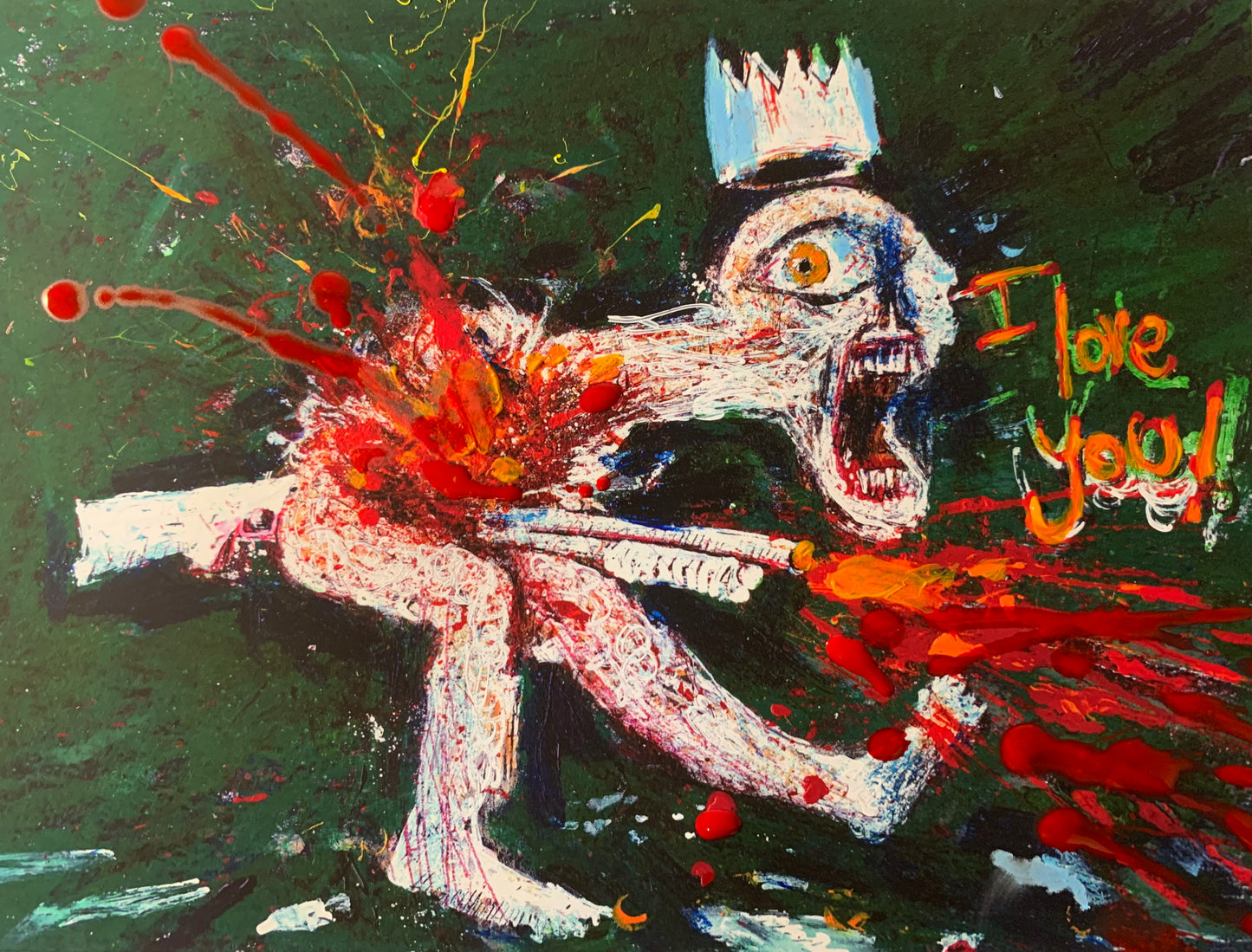 I love you, embellished print