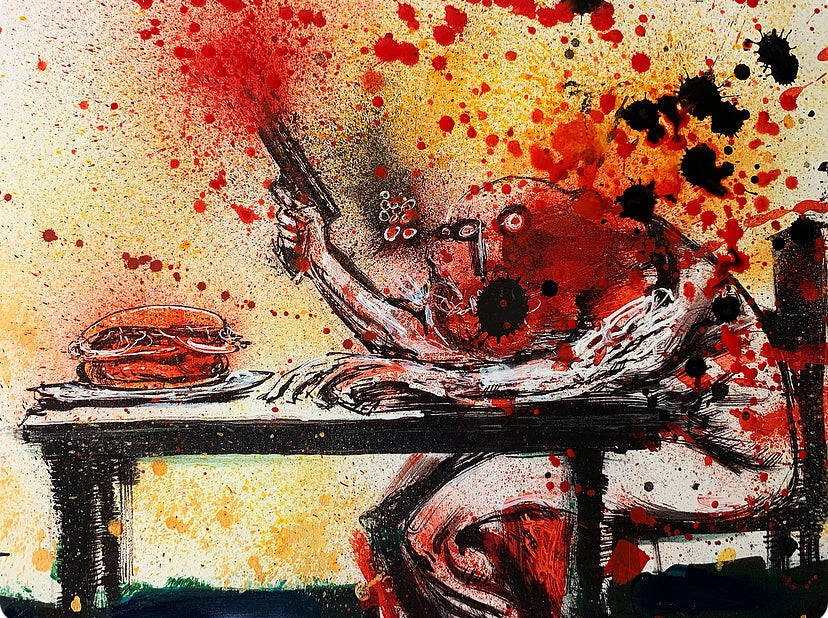 Violencia, embellished print