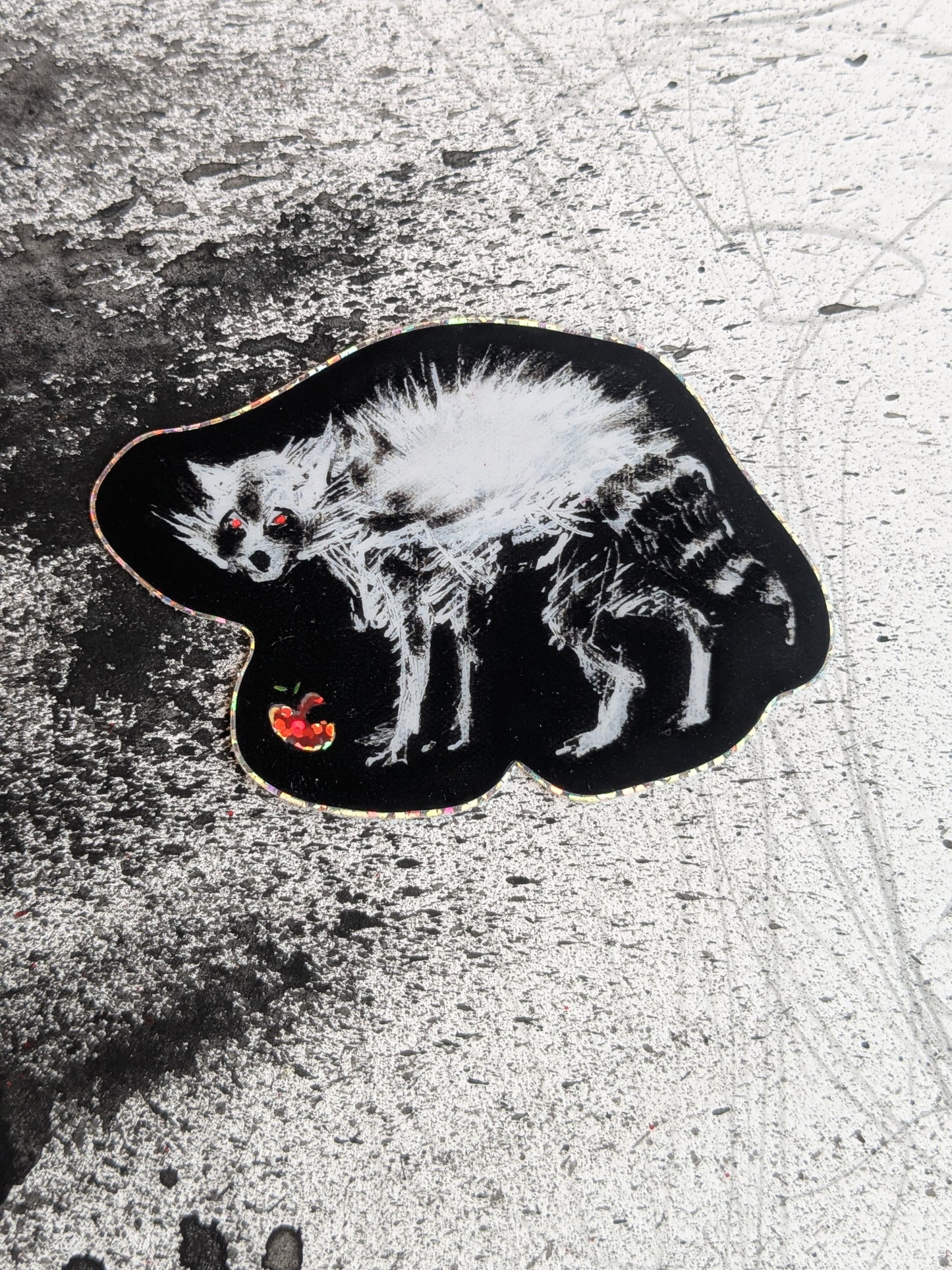 RACCOON. GLITTER