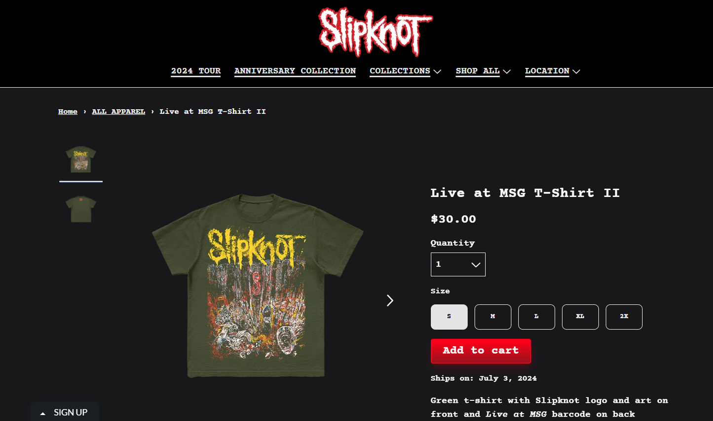 SLIPKNOT MSG ORIGINAL ART, Print