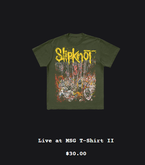 SLIPKNOT MSG ORIGINAL ART, Print