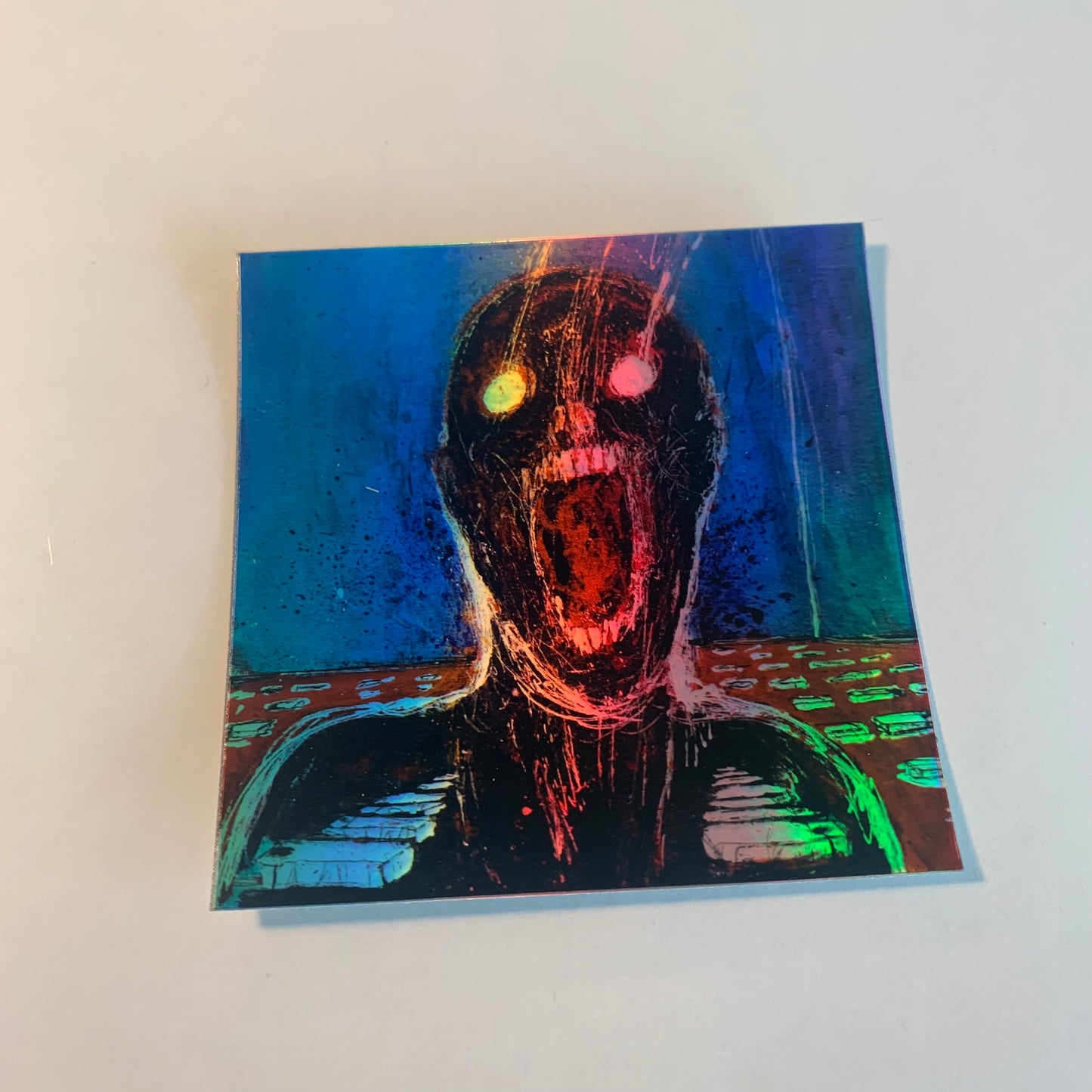 Patient, holo sticker
