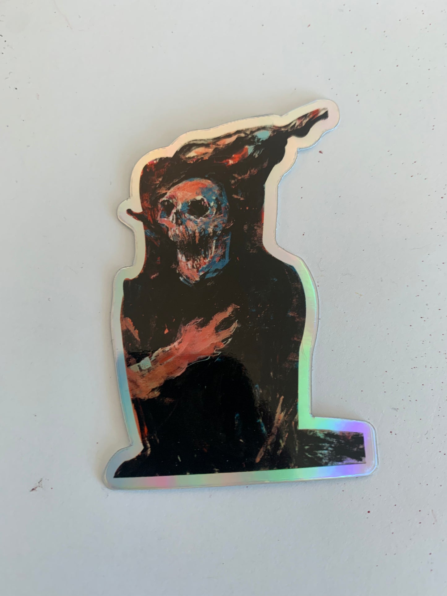 Love skull, holo sticker