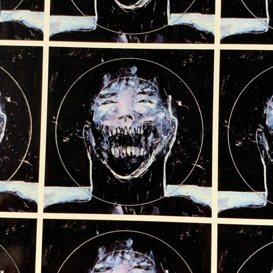 starved, glossy sticker