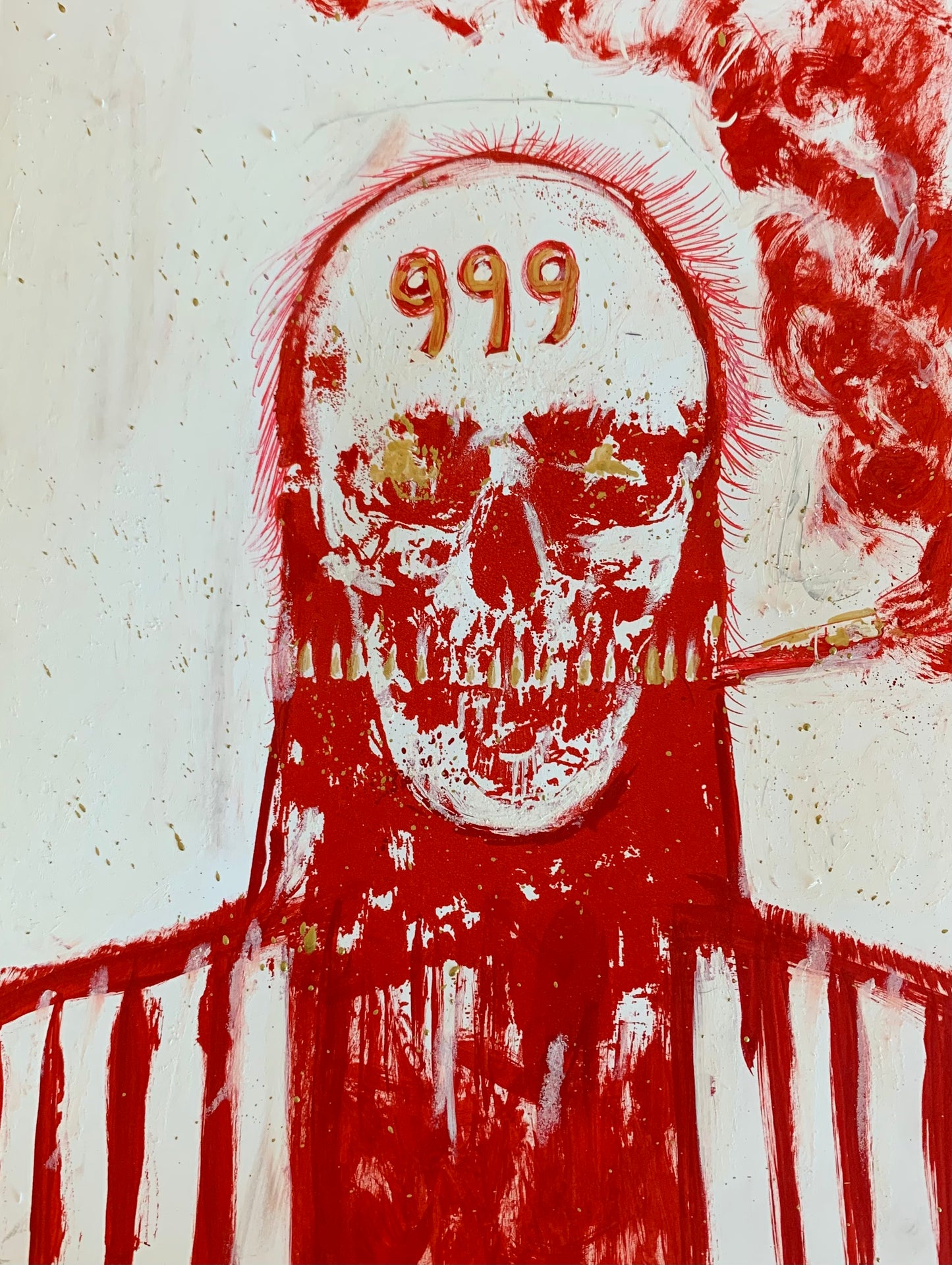Embellished screen prints 1/1