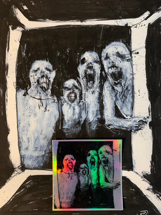 Visitors, print and sticker