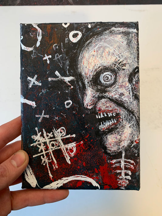 tic tac toe, canvas artwork