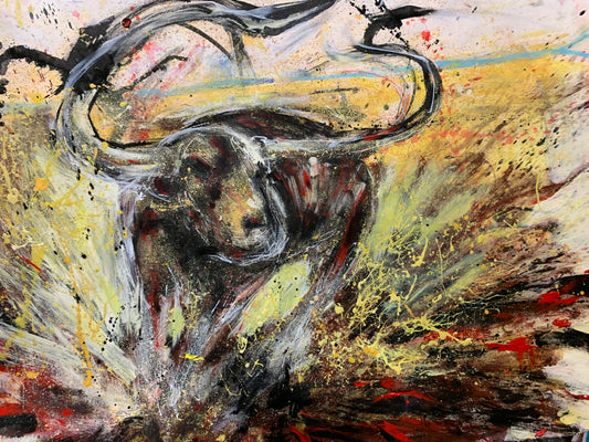 BULL II (LARGE ARTWORK) 22X15