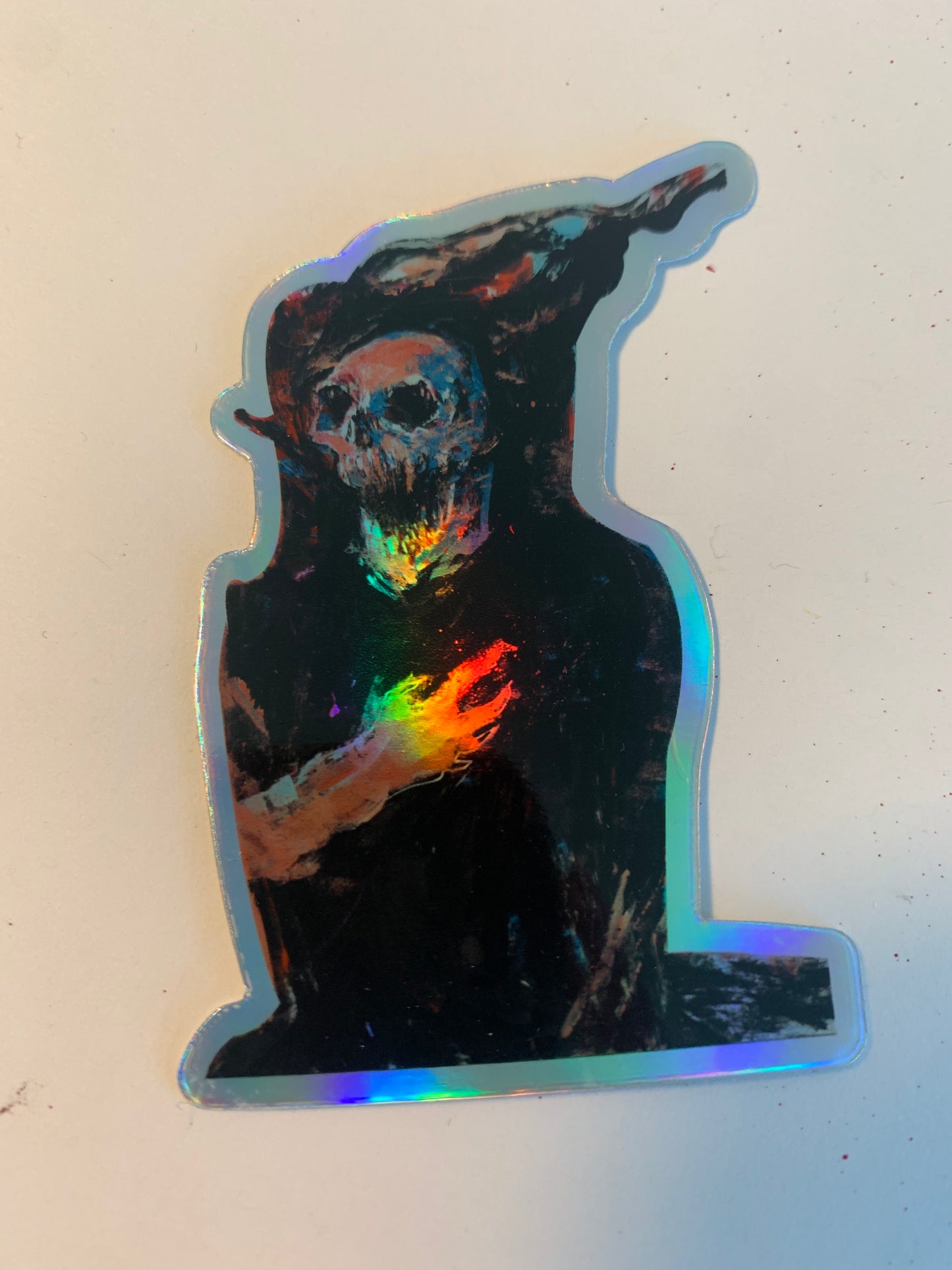 Love skull, holo sticker