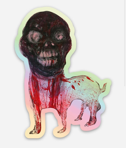 Dog, holo sticker