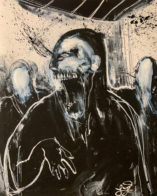 People, embellished print