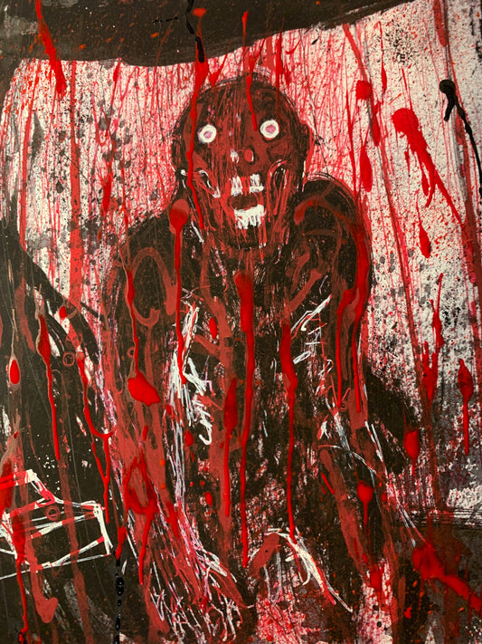 Red Room, embellished print