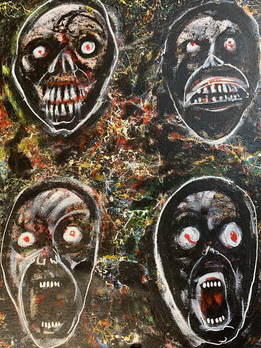 Expressive faces, canvas panel