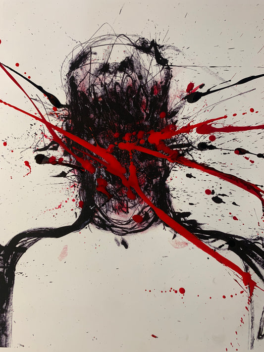 Vomit, embellished print