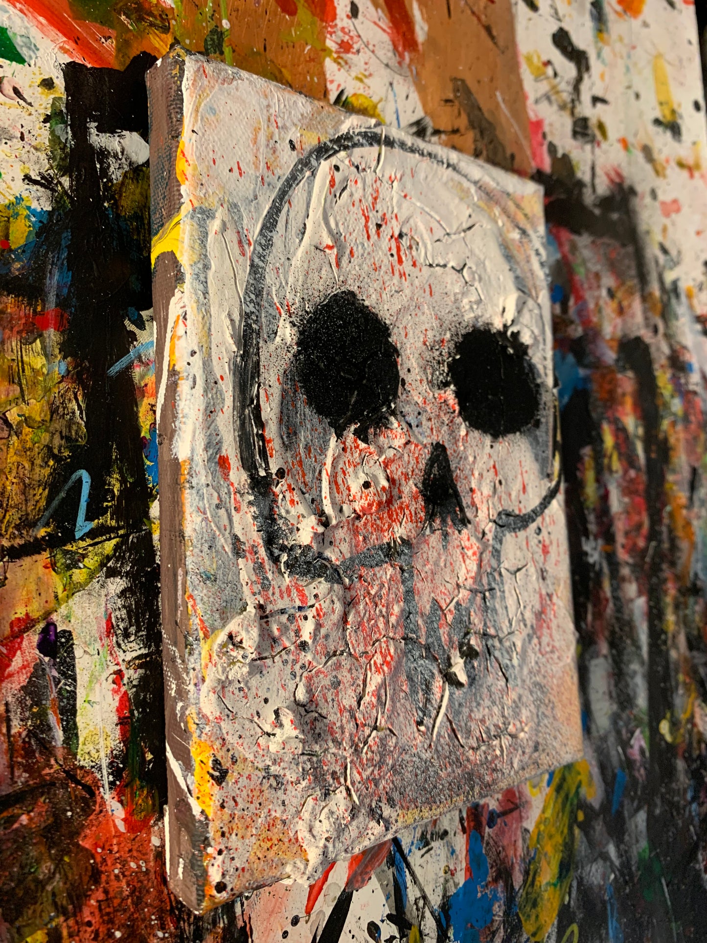 CRACKED SKULL MINI CANVAS