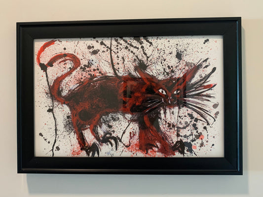 Red Cat, 17X11 Matte Art Print