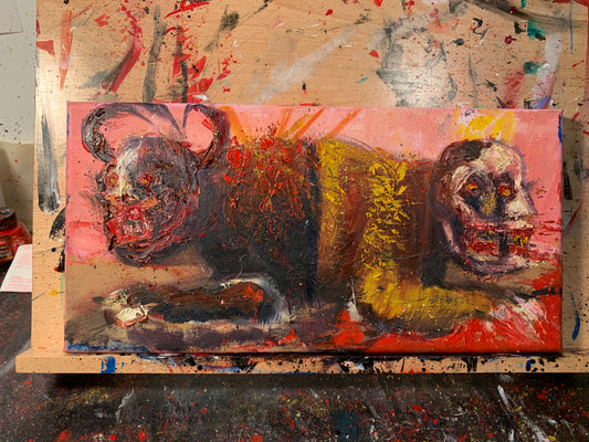 BULL/ BULLFIGHTER 12x8 CANVAS