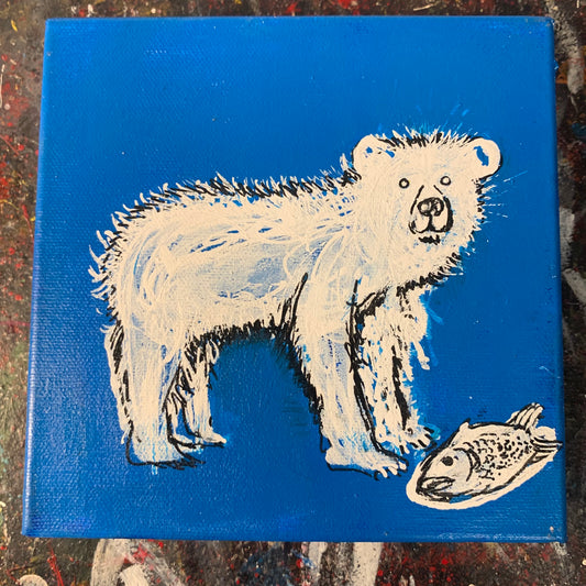 CHILL BEAR, THICK CANVAS