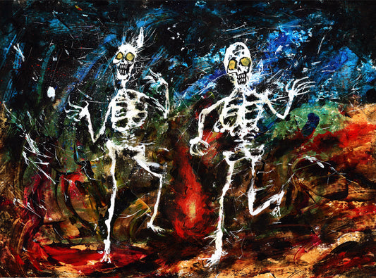 Dancing Skeletons, print