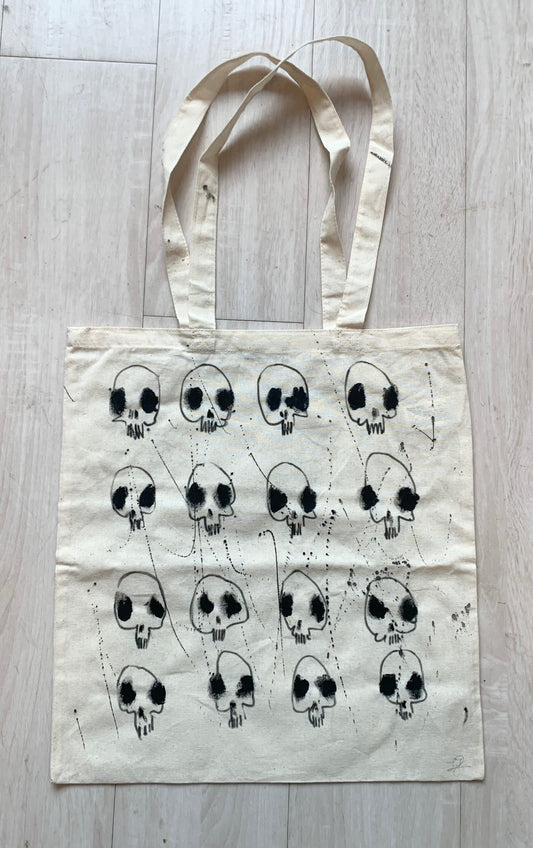 Expressive skulls tote bag ii 2-sided