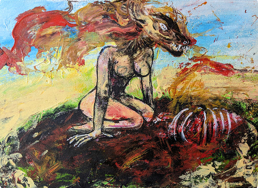 Man-eater ii, embellished print