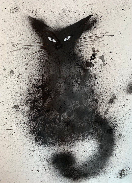 BLACK CAT 11.7" x 16.5"