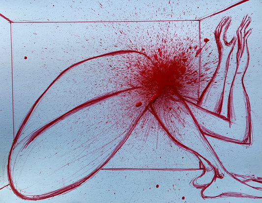 Confinement, embellished print