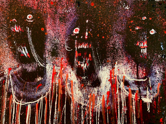 WAR I, embellished print