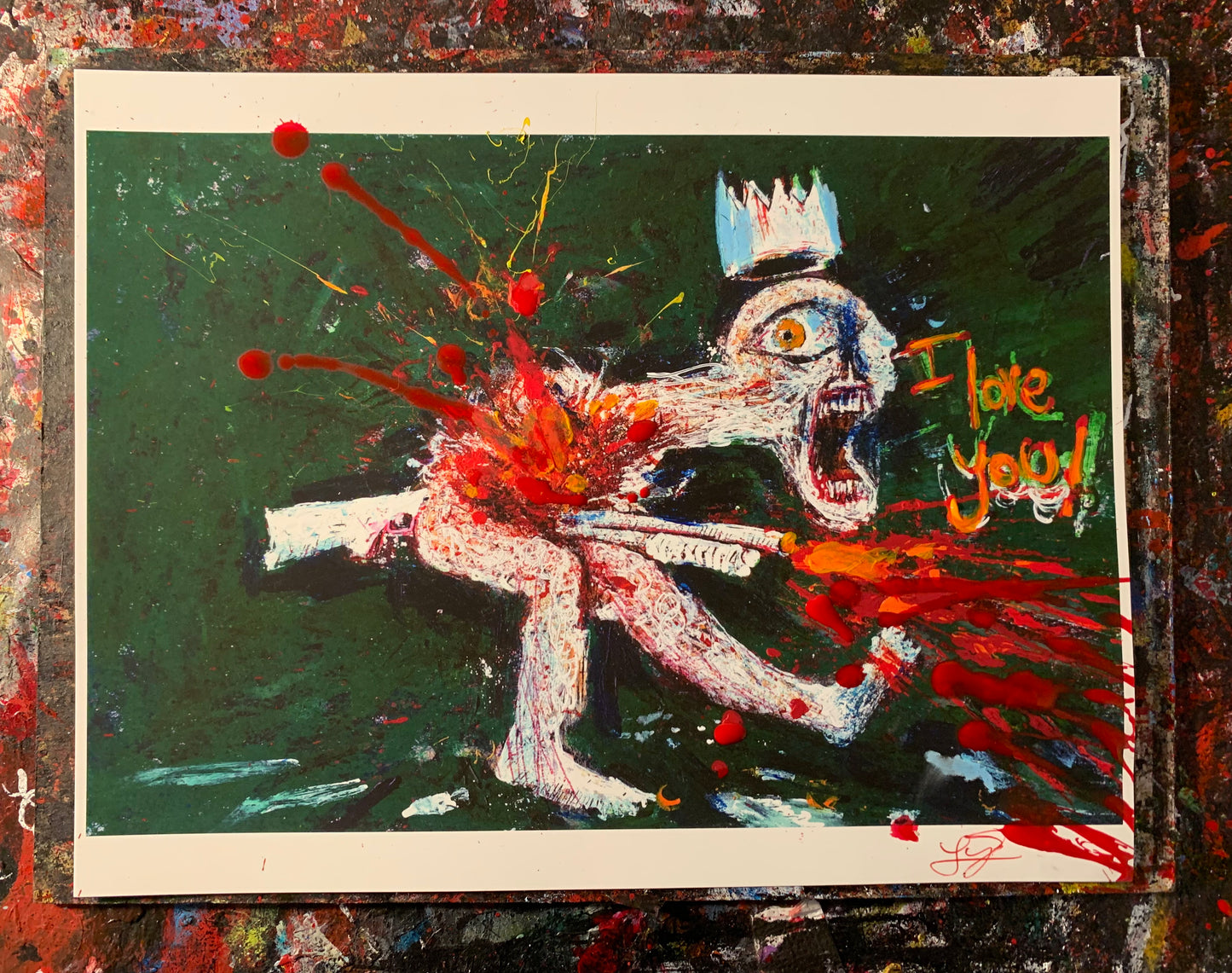 I love you, embellished print