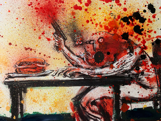 Violencia, embellished print