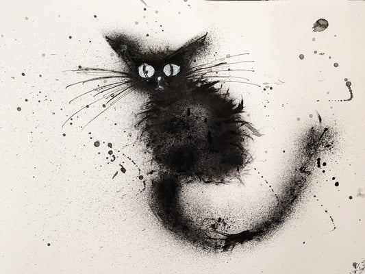 Shy Cat 16.5" x 11.7"