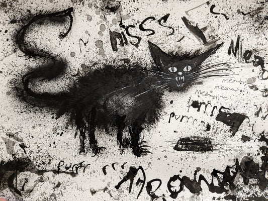 Hungry Cat 16.5 X 11.7