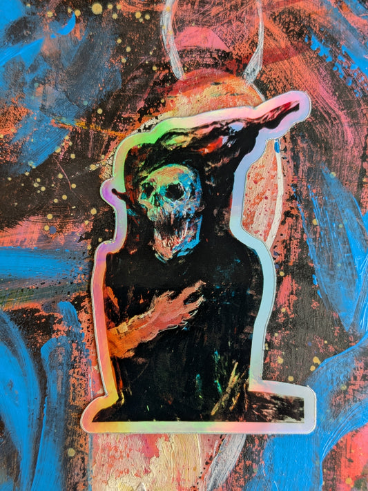 Skull, holo sticker
